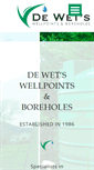 Mobile Screenshot of dewetsboreholes.co.za